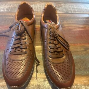 Magnanni Chestnut Leather Sneakers